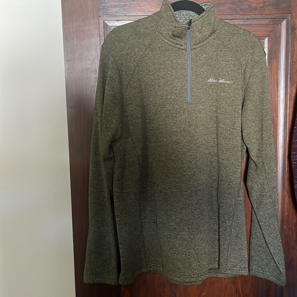 Green Eddie Bauer quarter zip